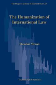Cover of: The Humanization of International Law (Hague Academy of International Law Monographs, 3)
