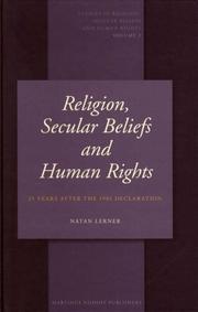 Religion, secular beliefs and human rights by Natan Lerner