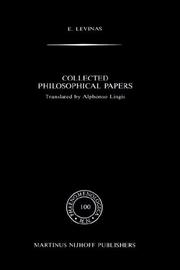 Cover of: Collected Philosophical Papers (Phaenomenologica)