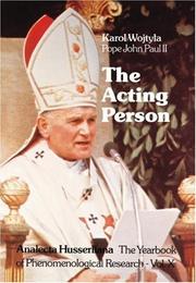 Cover of: The acting person by Pope John Paul II