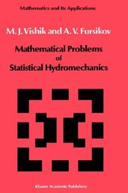 Cover of: Mathematical problems of statistical hydromechanics by M. I. Vishik