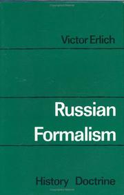 Russian formalism by Victor Erlich