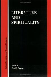 Cover of: Literature and Spirituality (Rodopi Perspectives on Modern Literature 6) (Rodopi Perspectives on Modern         Literature, No 6)