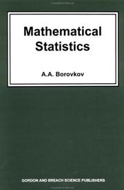 Cover of: Mathematical Statistics