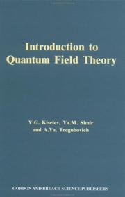 Cover of: Introduction to quantum field theory