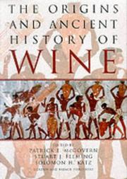 Cover of: Origins and Ancient History of Wine (Food and Nutrition in History and Anthropology) by P. Mcgovern, Solomon Katz