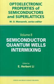 Cover of: Semiconductor quantum wells intermixing by edited by E. Herbert Li.