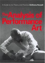 Cover of: Analysis of Performance Art by Anthony Howell