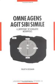 Cover of: Omne agens agit sibi simile by Philipp Rosemann