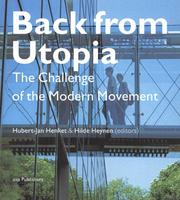 Cover of: Back from utopia by Hubert-Jan Henket & Hilde Heynen, editors.
