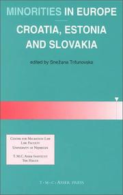 Cover of: Minorities in Europe - Croatia, Estonia and Slovakia