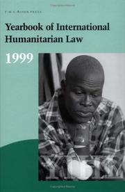 Cover of: Yearbook of International Humanitarian Law:1999 (Yearbook of International Humanitarian Law)