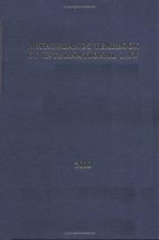 Cover of: Netherlands Yearbook of International Law, Volume XXXI by M. Fitzmaurice