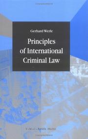 Cover of: Principles of International Criminal Law