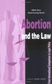 Cover of: Abortion and the Law by Albin Eser, Hans-Georg Koch