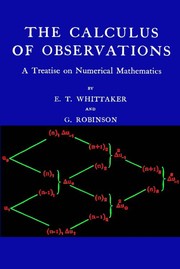 The calculus of observations by E. T. Whittaker