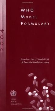 Cover of: WHO Model Formulary 2004