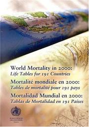 Cover of: World mortality in 2000 by A.D. Lopez ... [et al.].
