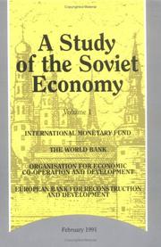 Cover of: A Study of the Soviet economy by International Monetary Fund ... [et al.].