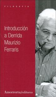 Cover of: Introduccion a Derrida