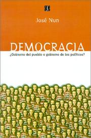 Cover of: Democracia: gobierno del pueblo o gobierno de los políticos?