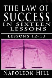 Cover of: The Law of Success, Volume XII & XIII by Napoleon Hill