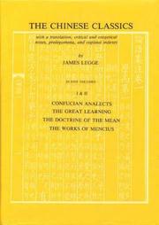 Cover of: Confucian Analects, The Great Learning & The Doctrine of The Mean