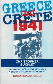 Cover of: Greece and Crete 1941 by Christopher Buckley