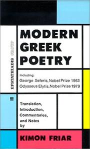 Modern Greek poetry by Kimon Friar