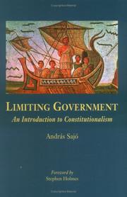 Cover of: Limiting Government: An Introduction to Constitutionalism