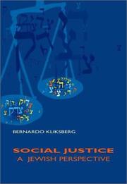 Cover of: Social justice by Bernardo Kliksberg