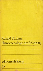 Cover of: Phänomenologie der Erfahrung by 