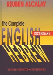 Cover of: Complete English-Hebrew Dictionary, New Enlarged Edition