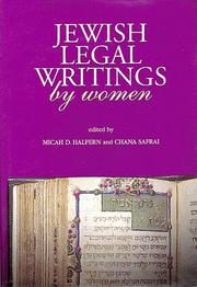 Cover of: Jewish legal writings by women