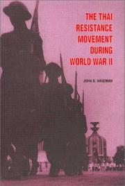 Cover of: The Thai Resistance Movement During World War II