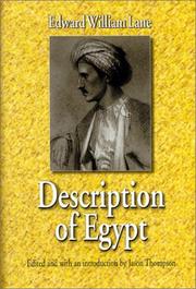 Cover of: Description of Egypt by Edward William Lane