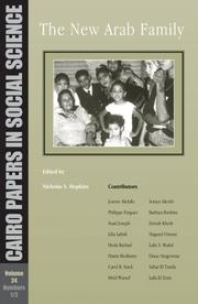 Cover of: The New Arab Family (Cairo Papers in Social Science) by Nicholas S. Hopkins
