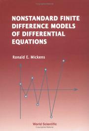 Cover of: Nonstandard finite difference models of differential equations
