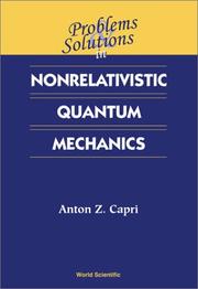Cover of: Problems & Solutions in Nonrelativistic Quantum Mechanics