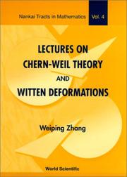 Cover of: Lectures on Chern-Weil Theory and Witten Deformations