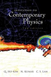 Cover of: Invitation to Contemporary Physics