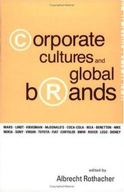 Cover of: Corporate Cultures and Global Brands