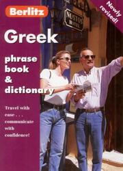 Cover of: BERLITZ GREEK PHRASE BOOK (BERLITZ PHRASE BOOKS S.)