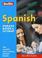 Cover of: Spanish Berlitz Phrase Book and Dictionary (Berlitz Phrase Books)