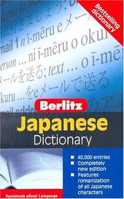 Cover of: Berlitz Japanese Dictionary (Berlitz Dictionaries) by Inc. Berlitz International