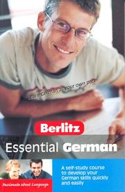 Berliz essential German by Inc. Berlitz International