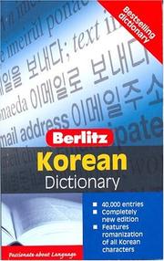 Cover of: Berlitz Korean-English/English-Korean Pocket Dictionary (Berlitz Dictionaries) by Berlitz Publishing