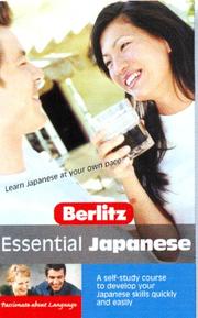 Cover of: Berlitz Essential Japanese (Berlitz Essential)