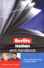 Cover of: Berlitz Italian Verbs Handbook