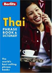 Cover of: Berlitz Thai Phrase Book & Dictionary (Berlitz Phrase Book) by Berlitz Publishing Company